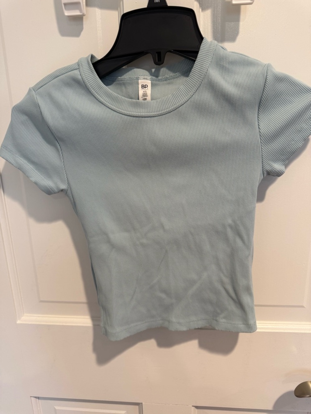 BP Pale Blue Ribbed Short Sleeve Tee‎